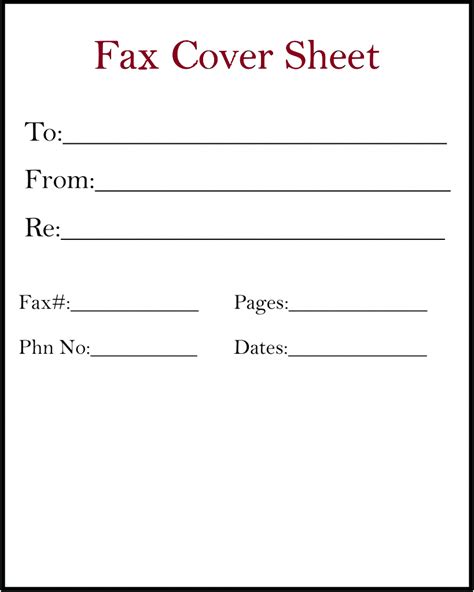 Professional Fax Cover Sheet Template In Pdf Word