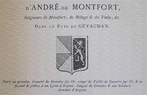 ANDRE De MONTFORT Armoiries Blason Etymologie Et Origine Nom De