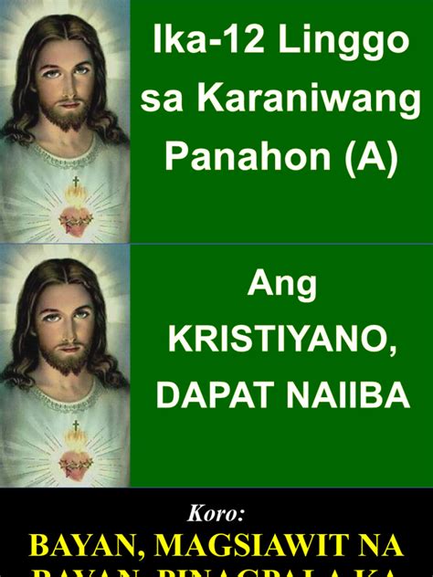 Ika 12 Linggo Sa Karaniwang Panahon A June 25 2023 Pdf