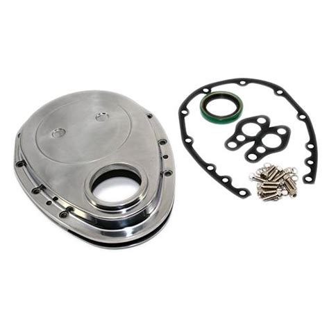 Sbc Chevy Polished Aluminum Timing Chain Cover Kit 283 327 350 400 Small Block