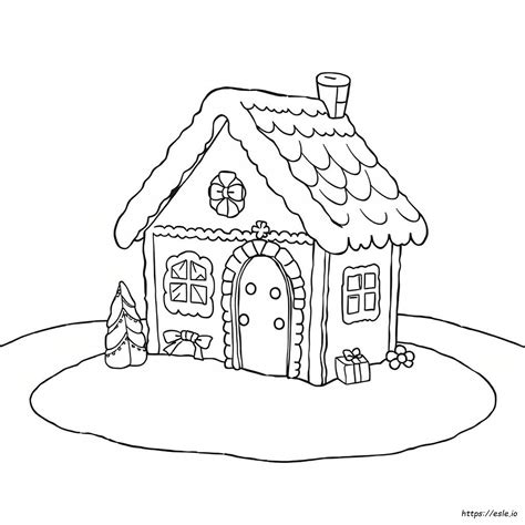 gingerbread house coloring pages