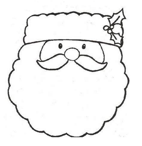 Трафареты лицо деда мороза из бумаги 30 фото