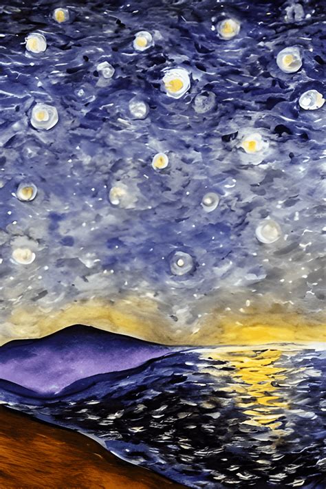 Starry Night Sky Painting · Creative Fabrica