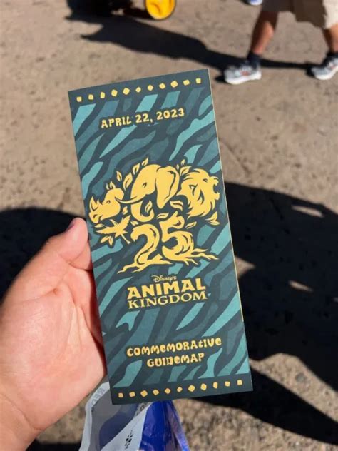 Disneys Animal Kingdom 25th Anniversary Commemorative Guide Map 422