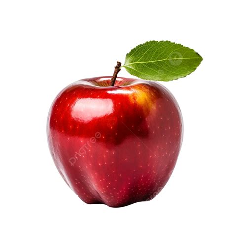 A Apple With Leaves On Transparent Background Apple Leaves