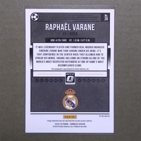 2018 19 Panini Donruss Raphael Varane 直筆サインカード シングルカード 売買されたオークション情報