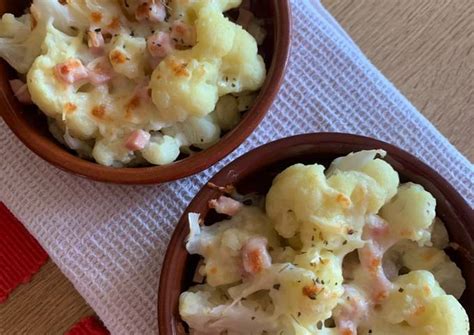 Coliflor con queso al horno Receta de Sara Piñeiro Cookpad