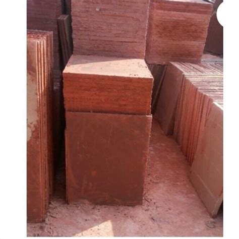 Natural Red Sandstone Slab For Flooring Thickness 10 Mm At Rs 20