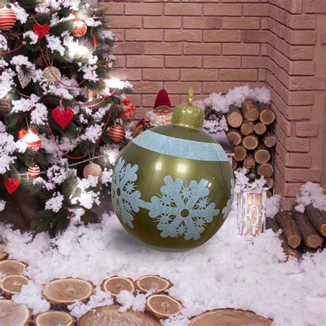 SDJMa Light Up PVC Inflatable Christmas Ball 23 6 Remote Inflatable