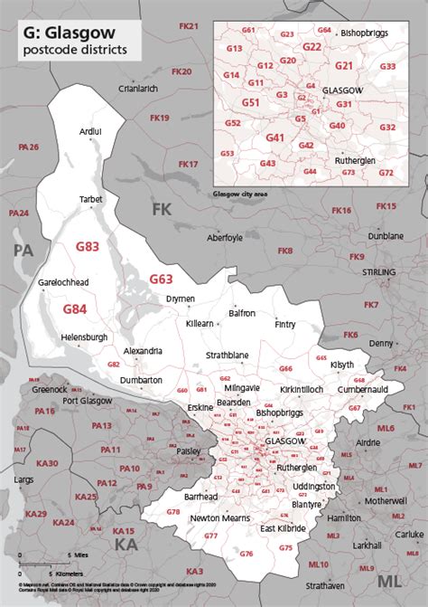 Glasgow Postcode Map