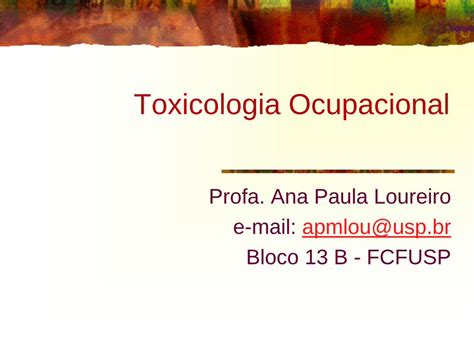 Pdf Toxicologia Ocupacional University Of S O Paulo Dokumen Tips