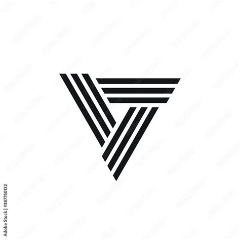 Triangle Logo Upside Down Abstract Prism Geometric Shape Graphic