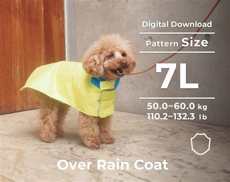 Over Rain Coat PDF Dog Clothes Pattern 7L Sizes and Instruction Book ...