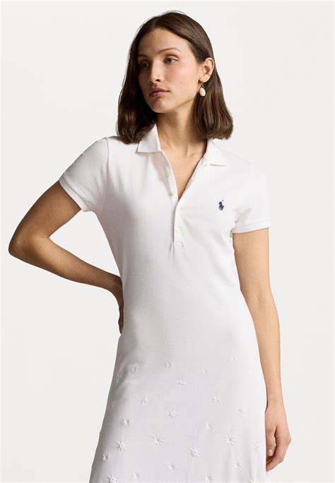 Polo Ralph Lauren Short Sleeve Day Dress Rochie De Zi White Alb