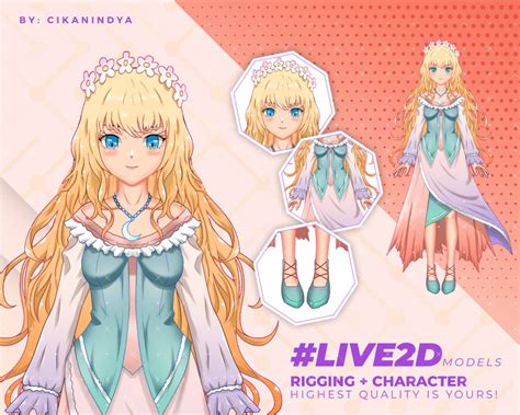 Vtuber Model Anime Avatar Revolution Expressive Live D Model Anime Girl Blonde Hair