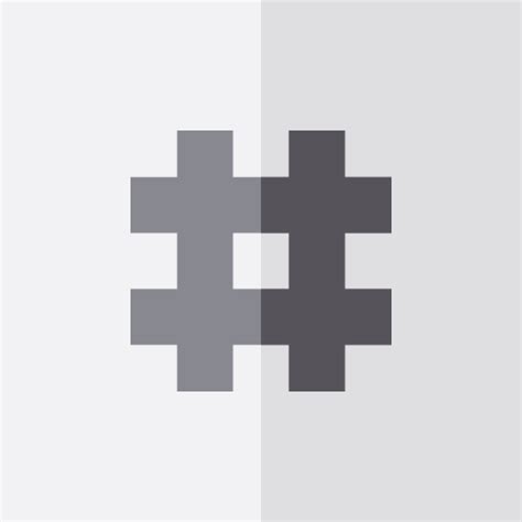 Hashtag Basic Straight Flat Icon