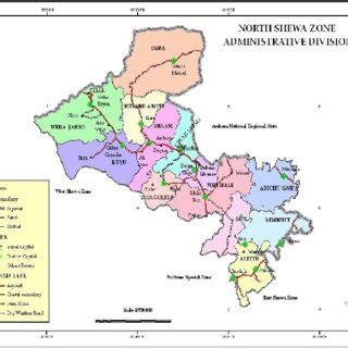 Map of North Shewa Zone, Oromia Regional States of Ethiopia. | Download ...