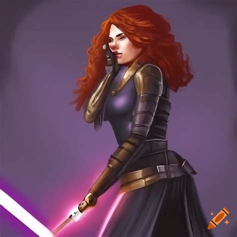 Illustration Of Mara Jade With A Lightsaber