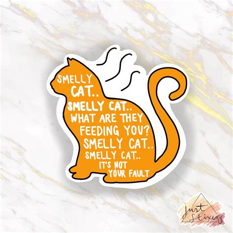 Smelly Cat Friends Sticker Etsy