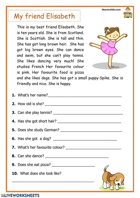 English Reading Worksheets For Beginners