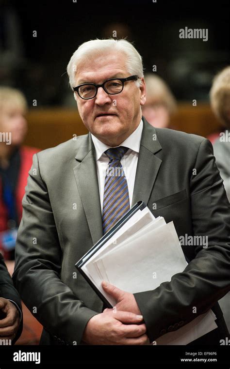 Brussels Bxl Belgium 29th Jan 2015 German Foreign Minister Frank