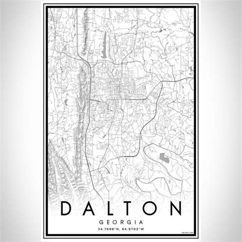 dalton georgia map print  classic jace maps