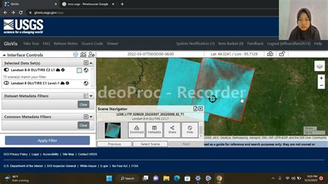 Cara Mendownload Citra Satelit Landsat 8 Menggunakan Situs Glovis Youtube