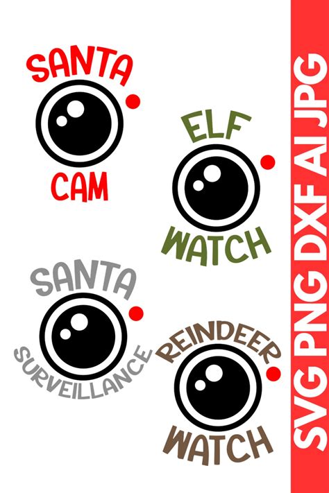 Santa Cam Svg Elf Cam Svg Santa Cam Cricut Cricut Santa Cam