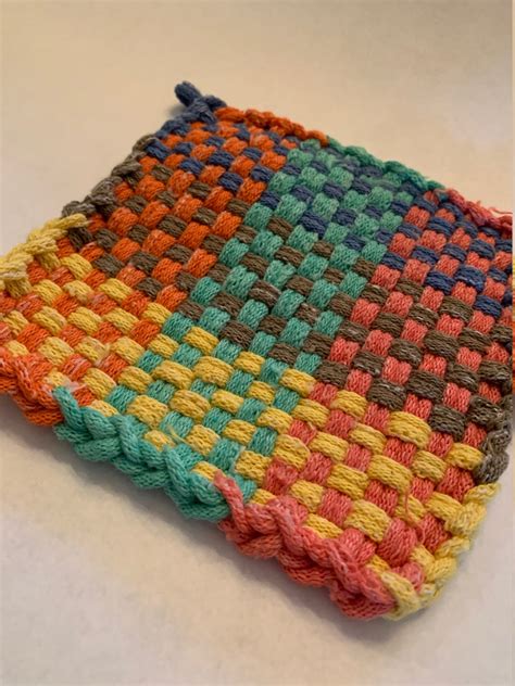Hand Loomed Potholders Artisan Housewarming Gift Cotton Trivet Hot Pad Variety Of Colors