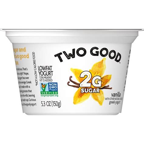 Two Good Vanilla Greek Lowfat Yogurt