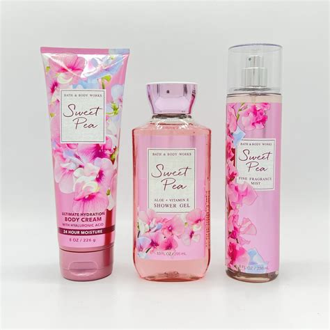 Bath And Body Works Sweet Pea Body Cream Shower Gel And Fine Fragrance