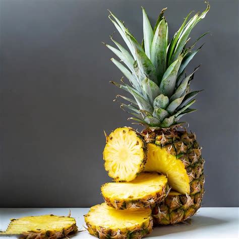 Premium Photo Ripe Whole Pineapple Isolated On White Background