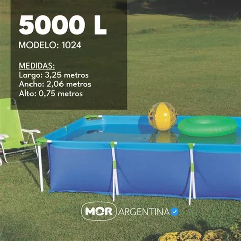 Pileta De Lona Estructural Rectangular 5000 Lts Mor En Venta En