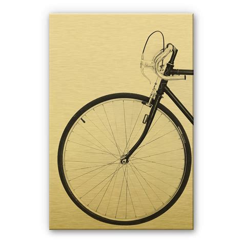 Alu Dibond Bild Mit Goldeffekt Sisi Seb Das Fahrrad Wall Art De