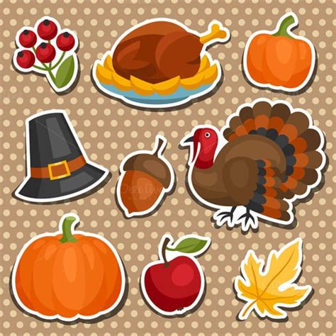 Printable Thanksgiving Stickers