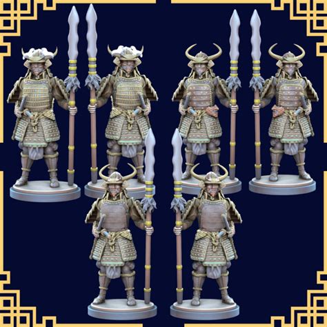 D Printable Samurai Guards By Miniaturescraze