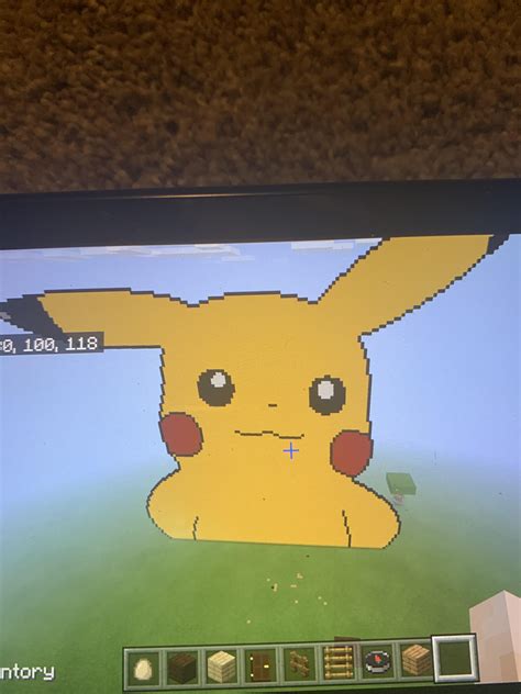 Minecraft Pixel Art Pokemon Pikachu