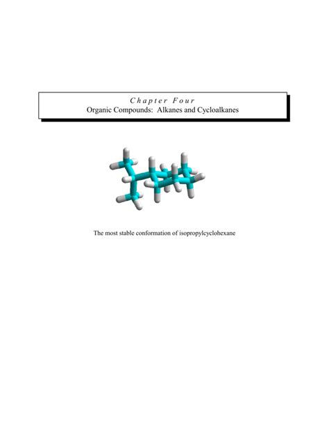 Chapter Alkanes And Cycloalkanes