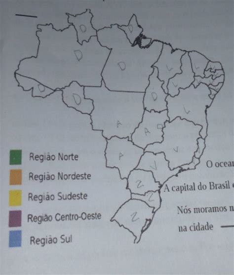 Pinte O Mapa De Acordo A Legenda