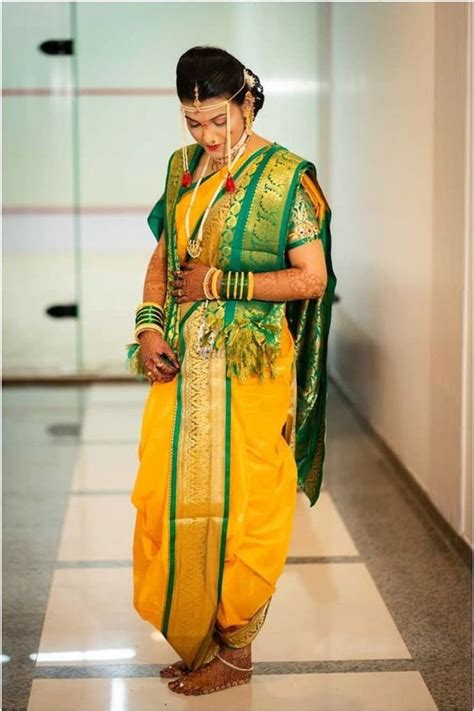 Beautiful Nauvari Sarees We Spotted On These Real Maharashtrian Brides