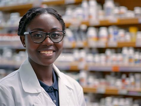 Portrait D Une Femme Travaillant Dans L Industrie Pharmaceutique