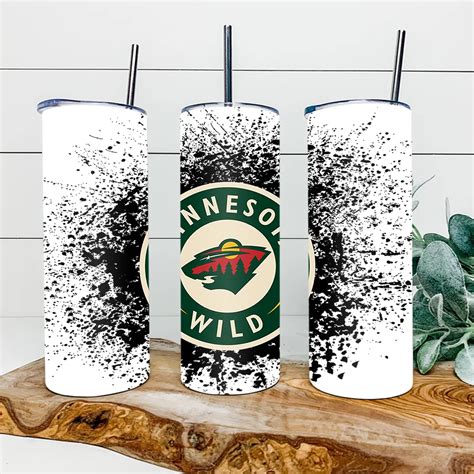 Minnesota Wild Hockey 20oz Skinny Tumbler Svgdaily Daily Free Premium