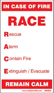 Fire Race Acronym Safety Posters