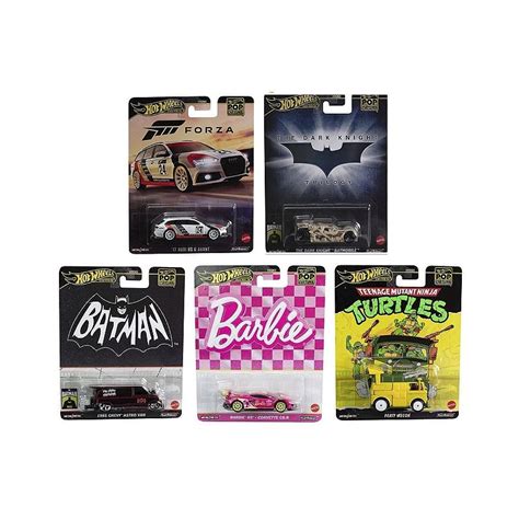 Set 5 Miniaturas Hot Wheels Premium 1 64 Pop Culture HXD63 956E Counting Minis