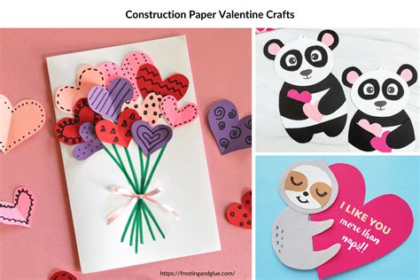 Construction Paper Valentine Crafts Frosting And Glue Easy Crafts Games Recipes And Fun