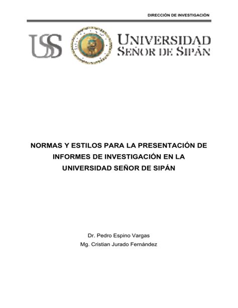 Normas Y Estilos Para La PresentaciÓn De Informes