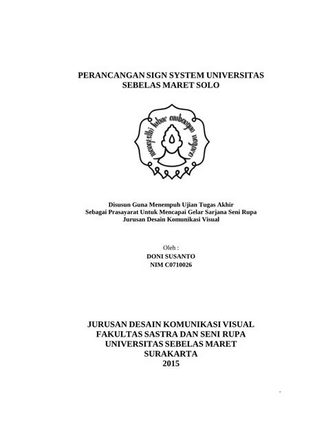 Pdf Perancangan Sign System Universitas Sebelas …eprints Uns Ac Id