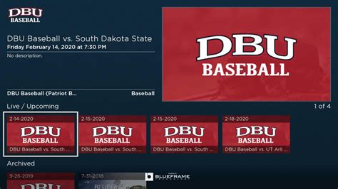 DBU Baseball | TV App | Roku Channel Store | Roku