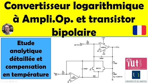 Convertisseur Logarithmique à Ampliop Et Transistor Bipolaire Youtube