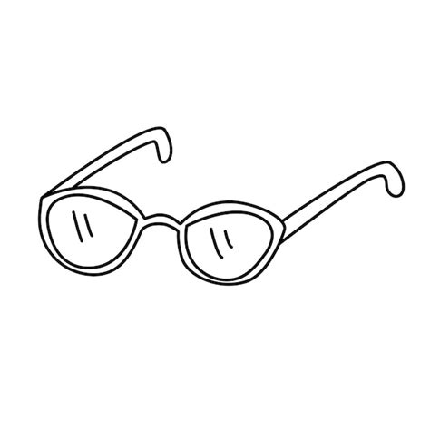 Premium Vector Eyeglasses Vector Doodle Hand Drawn Illustration Black